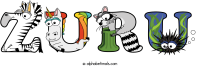 zuru animal word art