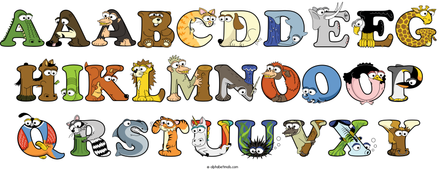 Cute Animal Clipart Words - Alphabetimals.com