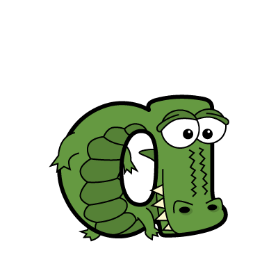 Cartoon alligator | Alphabetimals.com