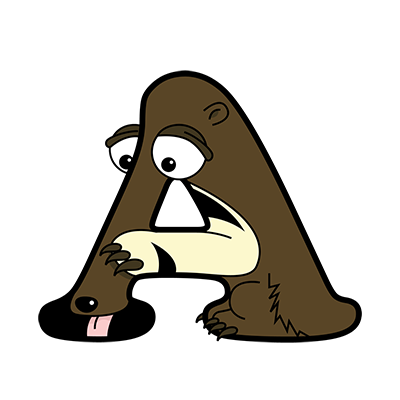 Cartoon Anteater | Alphabetimals.com