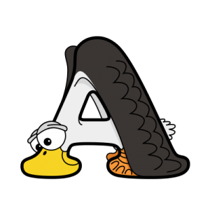 Cartoon Albatross | Alphabetimals.com