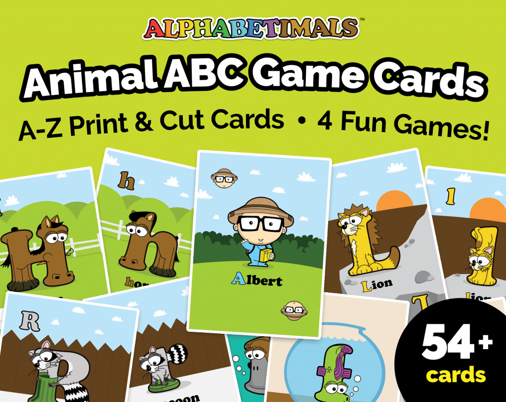 Alphabetimals ABC Game Cards - Printables