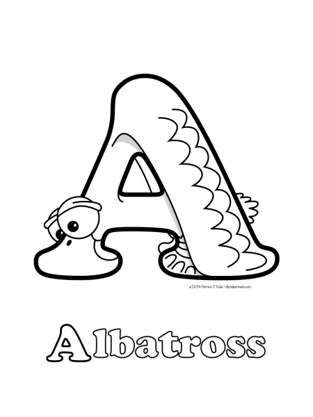Free albatross coloring page