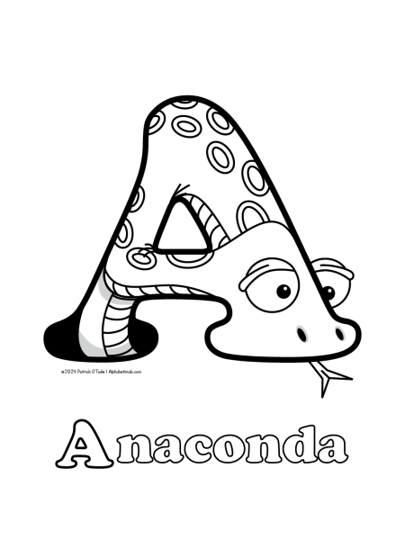 Free anaconda coloring page