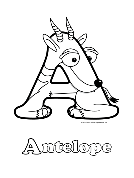 Free antelope coloring page