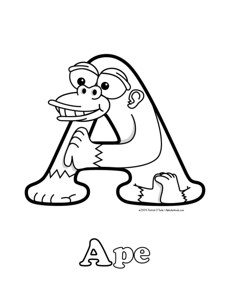 Free ape coloring page