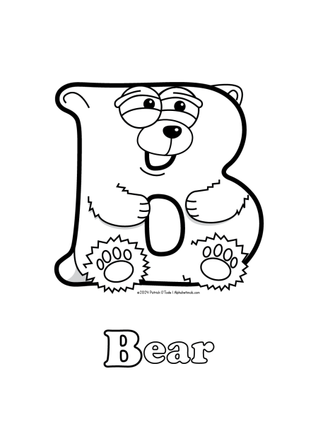 Free bear coloring page