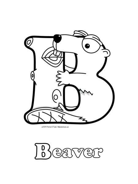 Free beaver coloring page