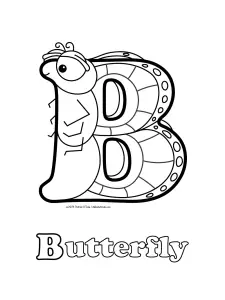 Free butterfly coloring page