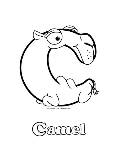 Free camel coloring page