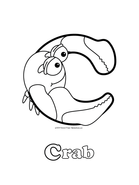 Free crab coloring page