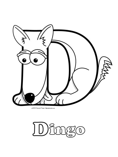 Free dingo coloring page