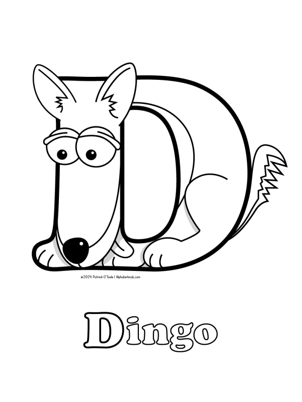 Free dingo coloring page