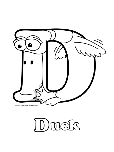 Free duck coloring page