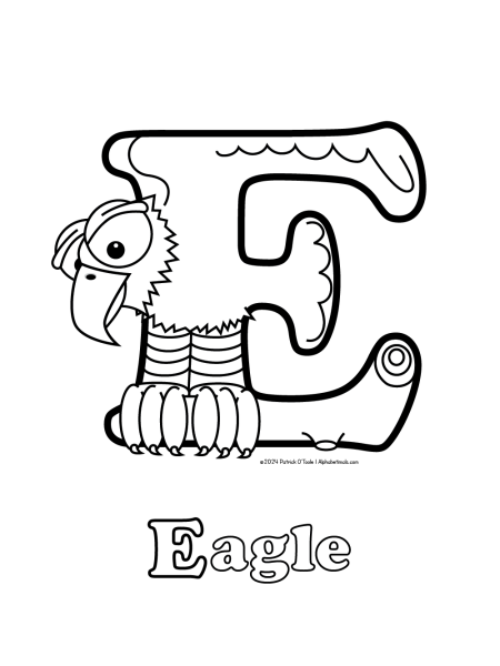 Free eagle coloring page
