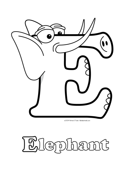 Free elephant coloring page