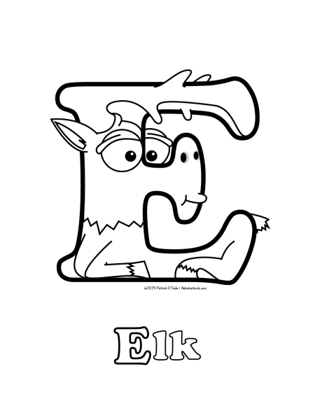 Free elk coloring page