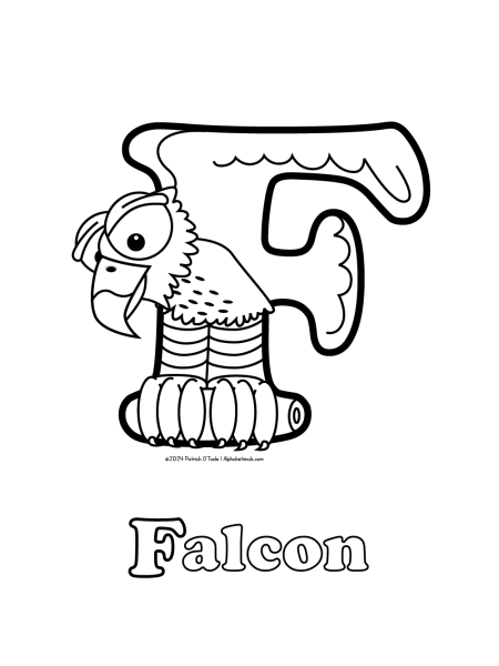 Free falcon coloring page