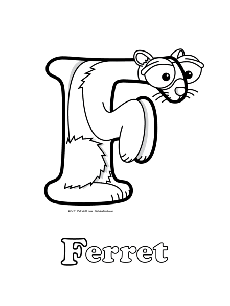 Free ferret coloring page