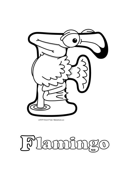 Free flamingo coloring page