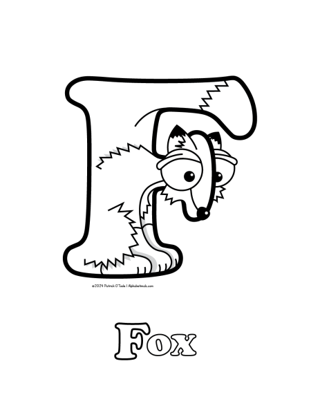 Free fox coloring page