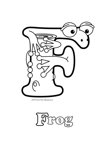 Free frog coloring page
