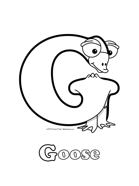 Free goose coloring page