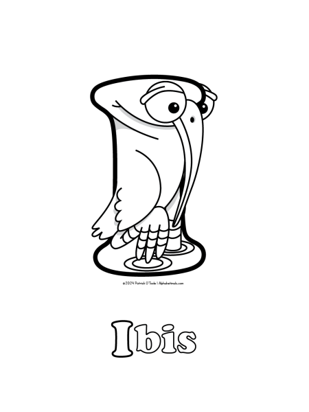 Free ibis coloring page