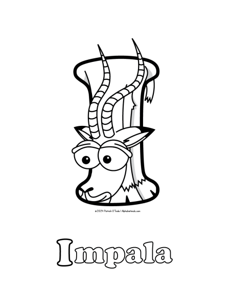 Free impala coloring page