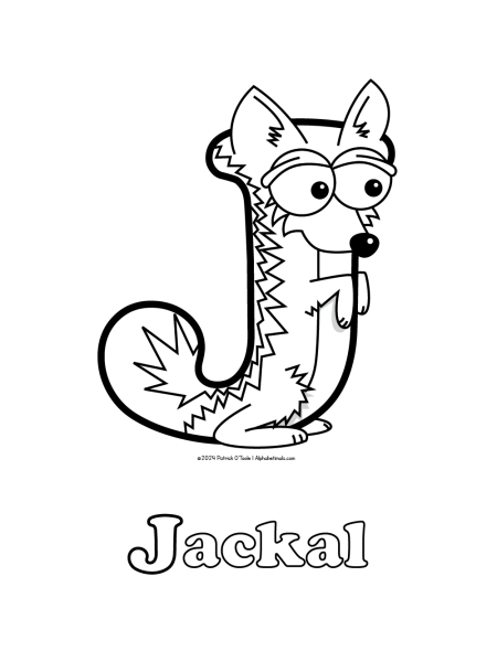 Free jackal coloring page