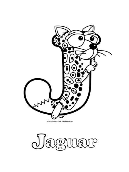 Free jaguar coloring page
