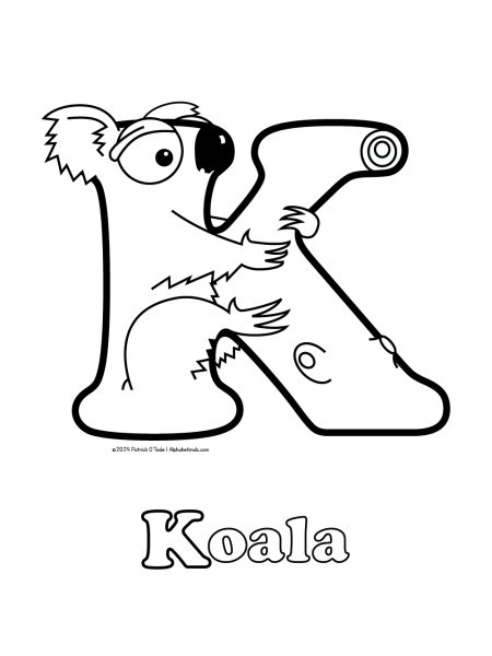 Free koala coloring page