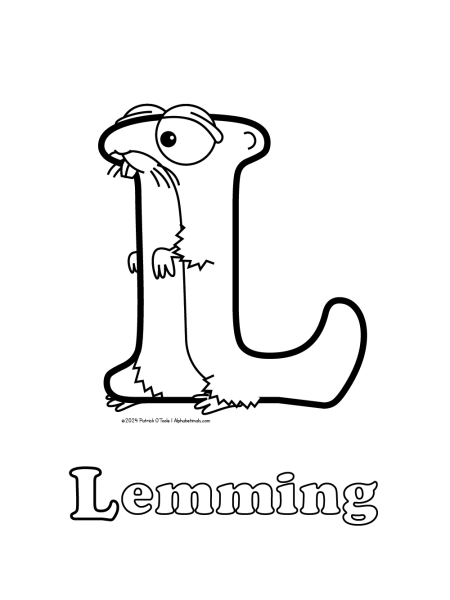 Free lemming coloring page