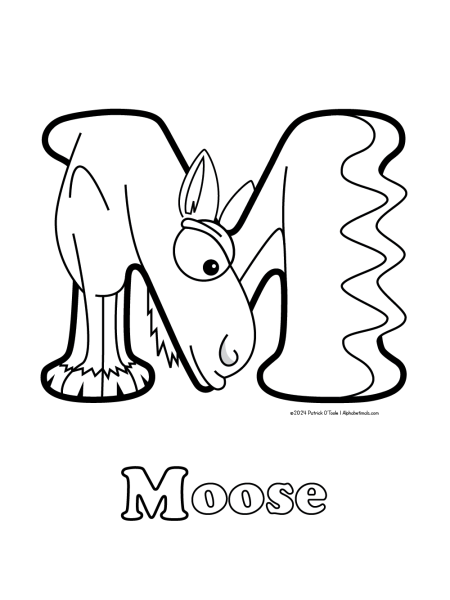 Free moose coloring page