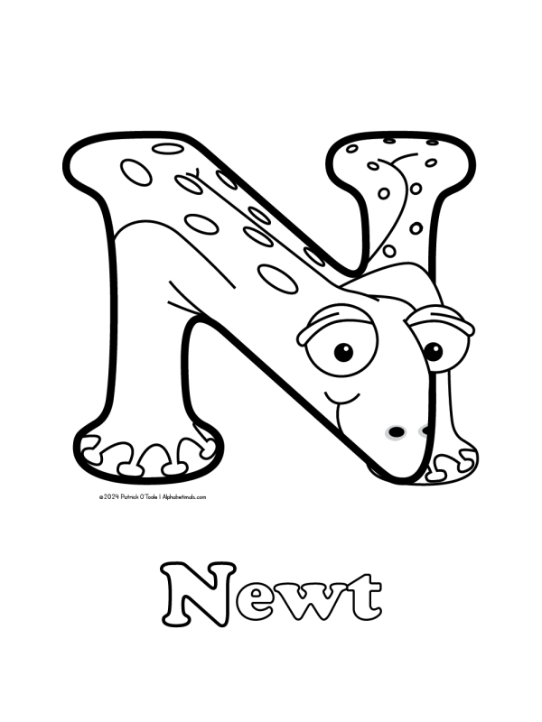 Free newt coloring page