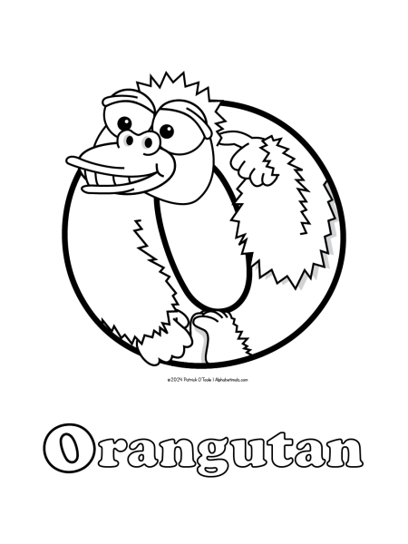 Free orangutan coloring page