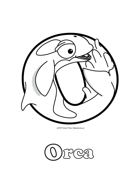 Free orca coloring page