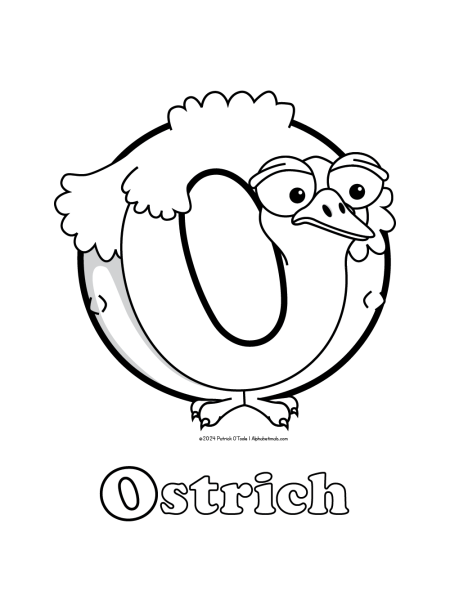Free ostrich coloring page