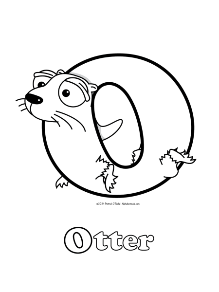 Free otter coloring page