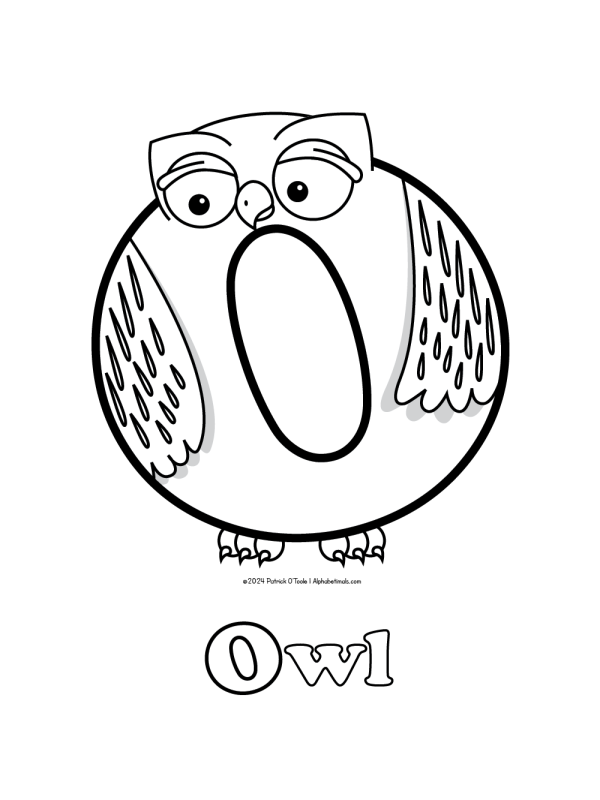 Free owl coloring page