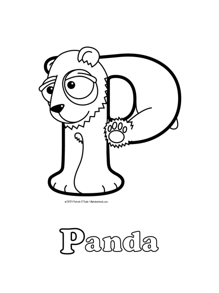 Free panda coloring page
