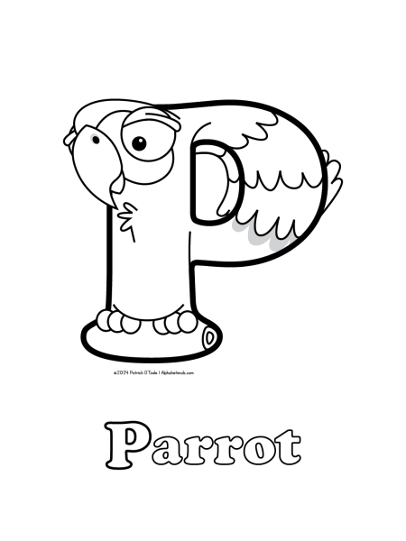 Free parrot coloring page