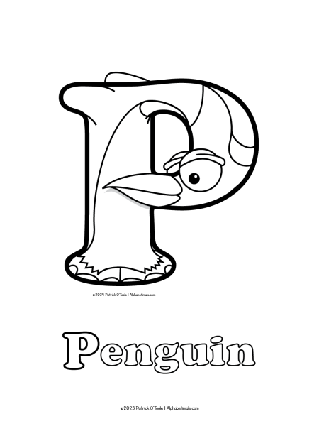 Free penguin coloring page