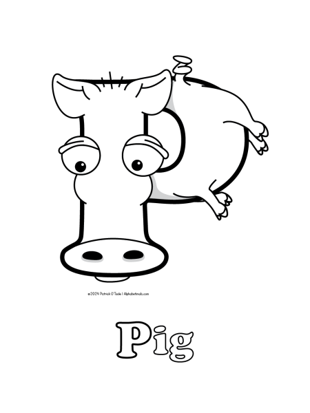 Free pig coloring page