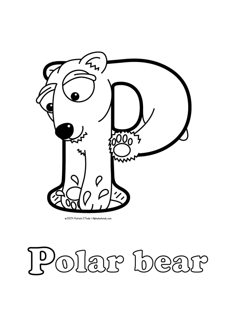 Letter P Coloring Archives | Alphabetimals