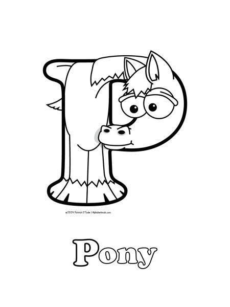 Free pony coloring page
