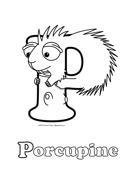 Free porcupine coloring page