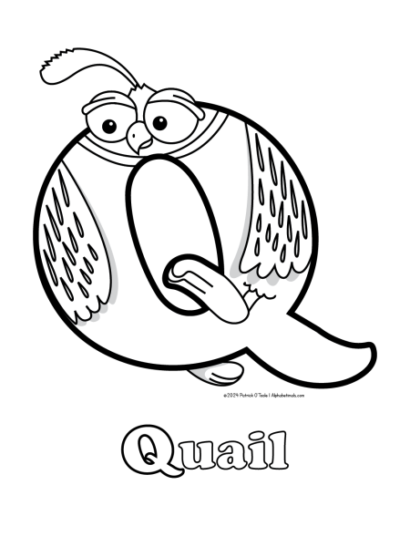 Free quail coloring page