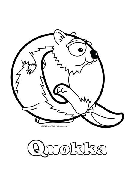 Free quokka coloring page