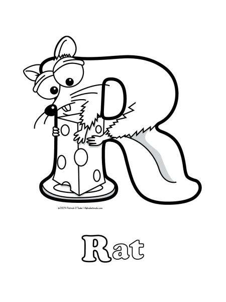 Free rat coloring page